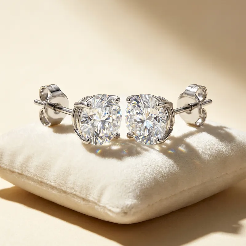 Diamond stud earrings